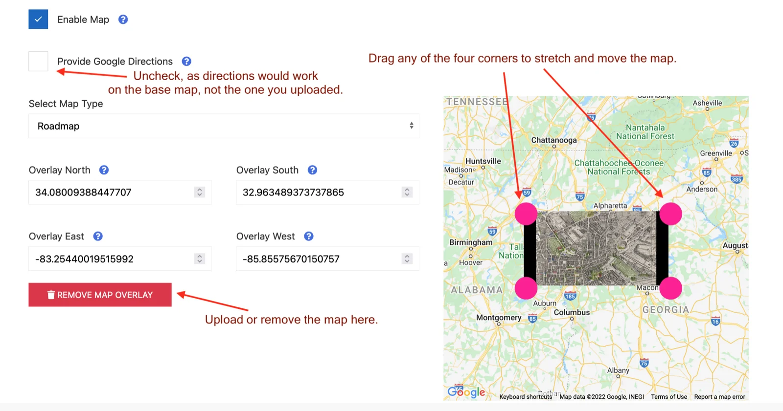 Adding an Overlay Map