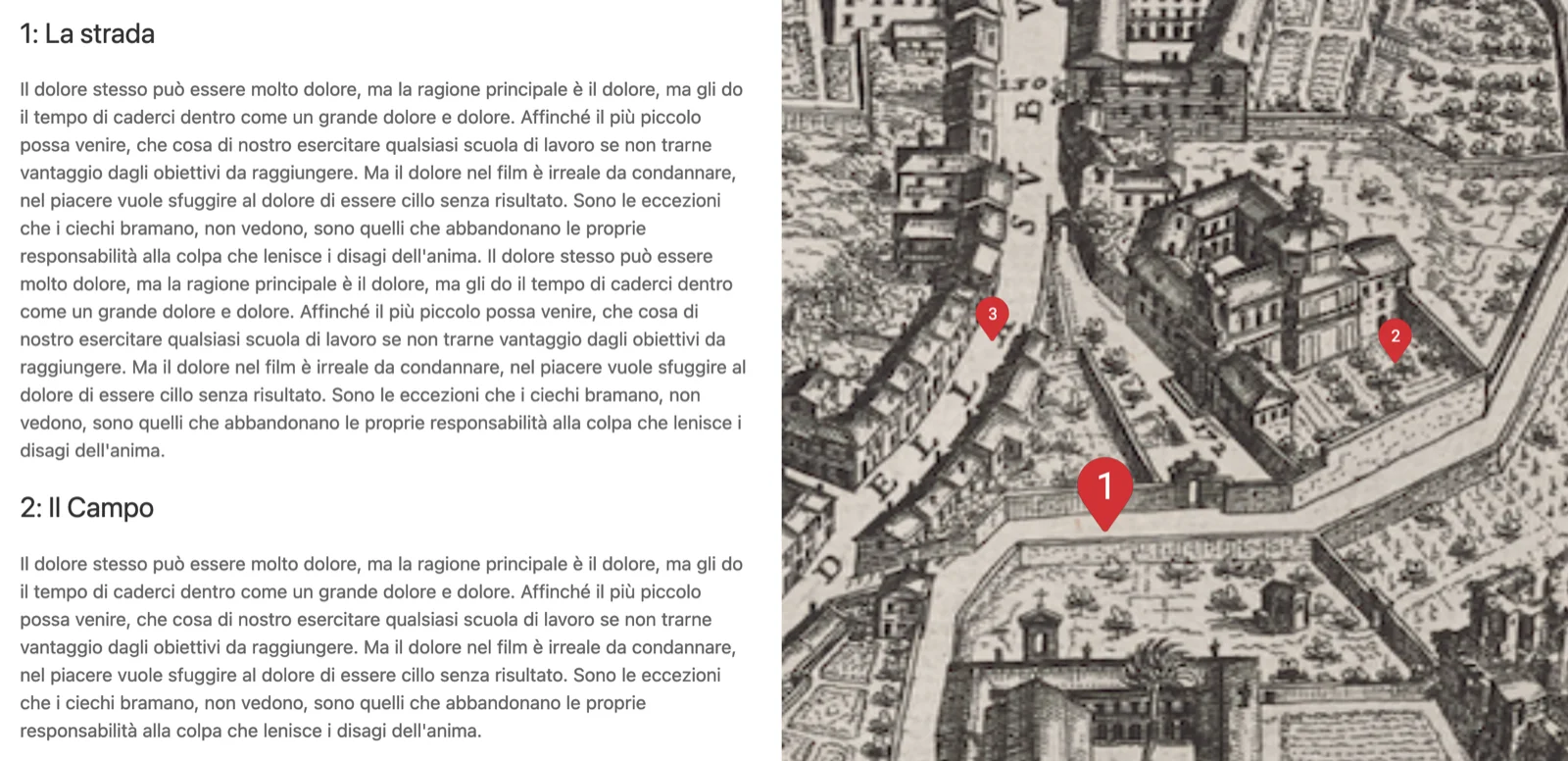 Example Overlay Map with Dummy Text