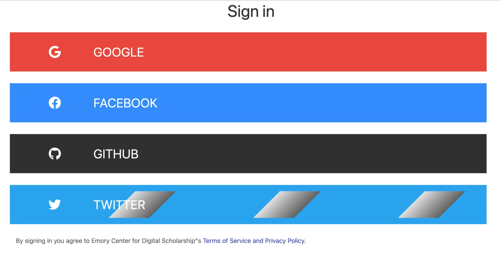 Login Screen