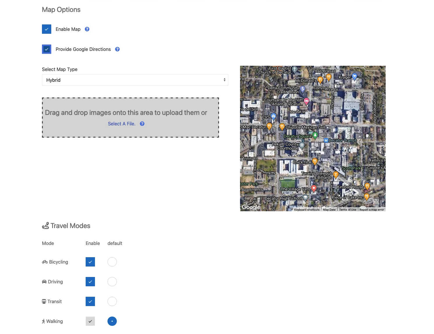 Tour Modes and Maps
